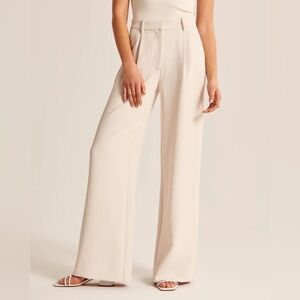 Daisy Grace Beige Wide-Leg Tailored Pants - XS
